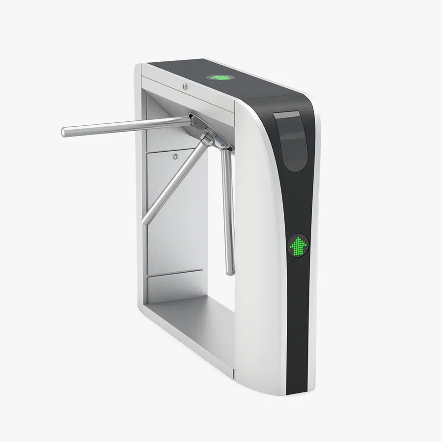 Security Gate Fingerprint Face Recognition Temp Detector Access Control System  Tripod Turnstile
