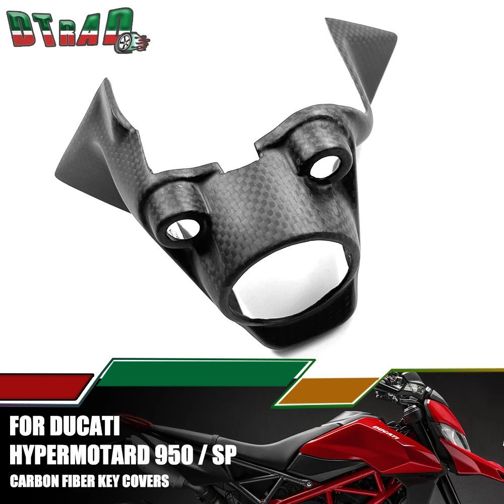 

2022 For DUCATI Hypermotard 950 SP RVE 2019-2023 Carbon Fiber Key Cover Ignition Caps Fairing Kit Motorcycle Accessories Matte