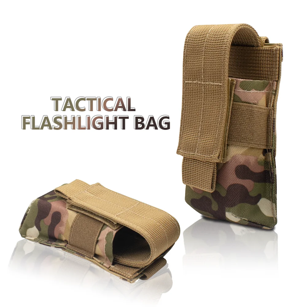 Tactical Molle Flashlight Pouch,Torch Holder,Magazine Single Mag Bag,Knife Holster,M5,EDC,9mm,Outdoor Hunting Waist Bag