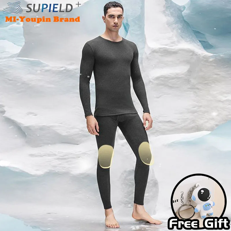 YouPin SUPIELD Thermal Underwear Sets Winter Women and Men Clothes Warm Lingerie Seamless Thermal Pants 5A Antibacterial
