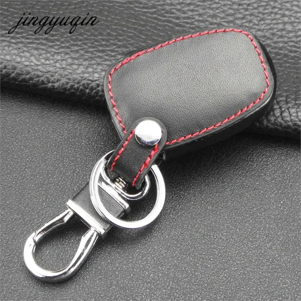 jingyuqin 2 Button Remote Key Fob Leather Case For Vivaro Movano Renault Traffic Kangoo For NISSAN Opel Car Key Protect Holder