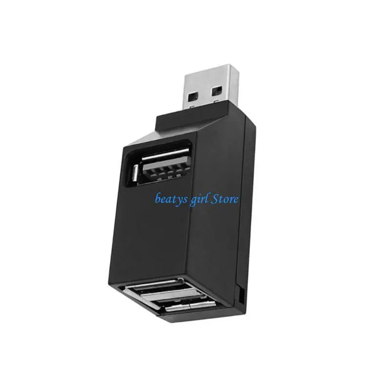 C7AB USB2.0 Hubs with 3 Port Portable Expander for Office Laptop Car Tablet
