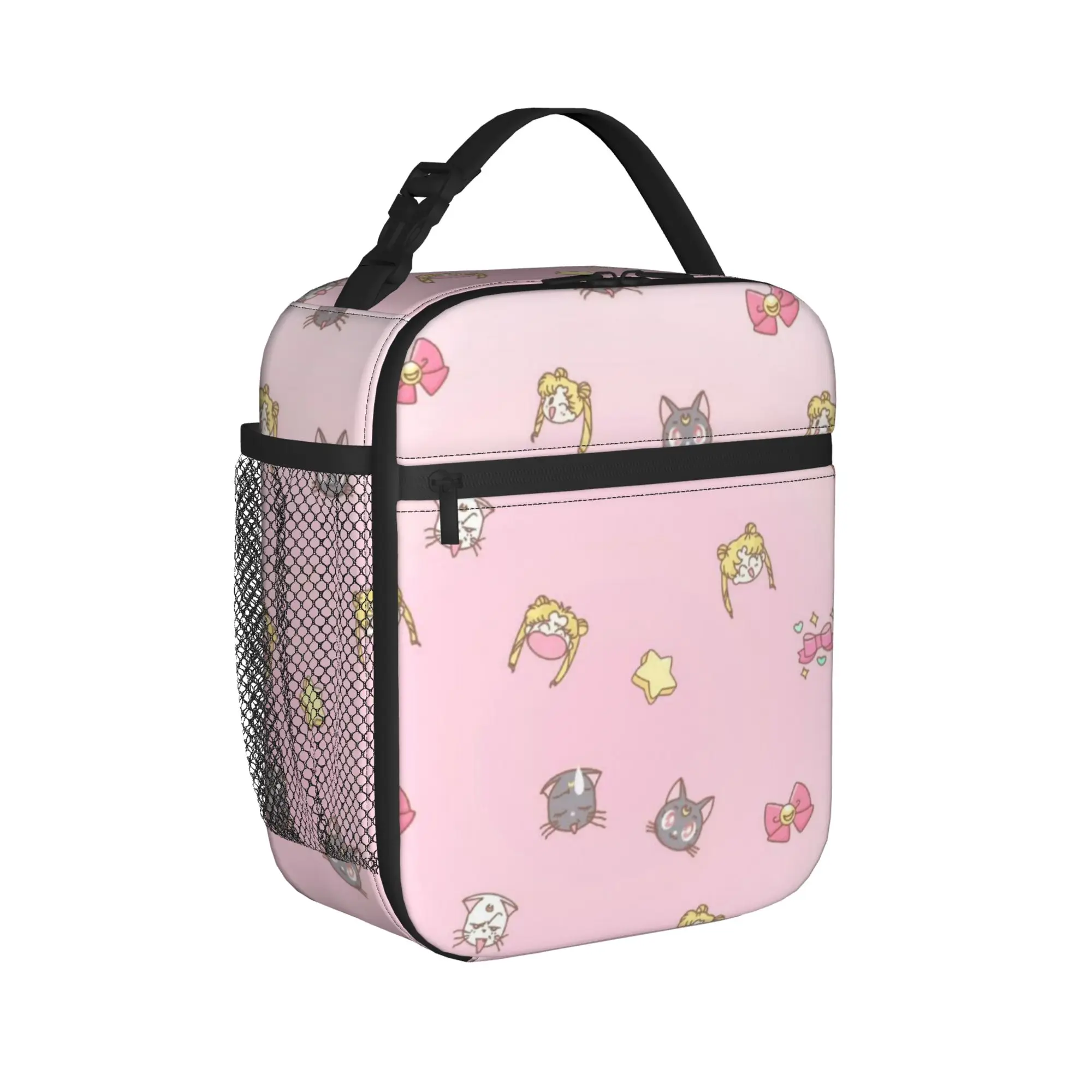 Usagis Tsukinos Cartoon Moon Cat Thermal Insulated Lunch Bag for Work  Reusable Bento Box Men Women Cooler Thermal Lunch Boxes