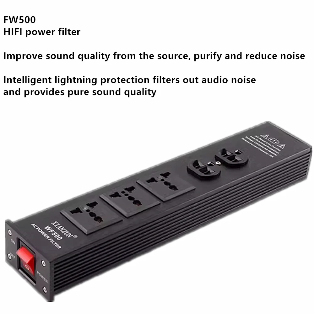 

FW500 Power Purifier Fever Level Plug Hifi Audio Power Filter Speaker 220V Socket