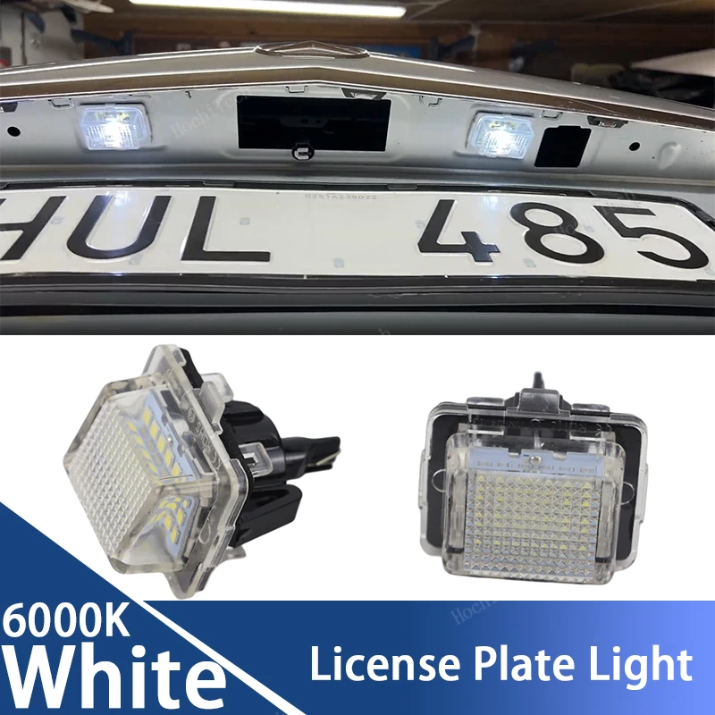 2Pcs License Plate Light For Mercedes C E S CL W204 W212 C207 C216 W221 LED Light Car License Number Plate Light Lamp Car Lights