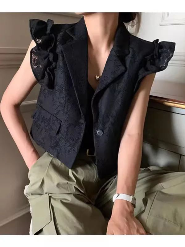 

Женский костюм Jaet Summer Faion Fly Sve с кружевным крючком и цветочным принтом, однотонное пальто
