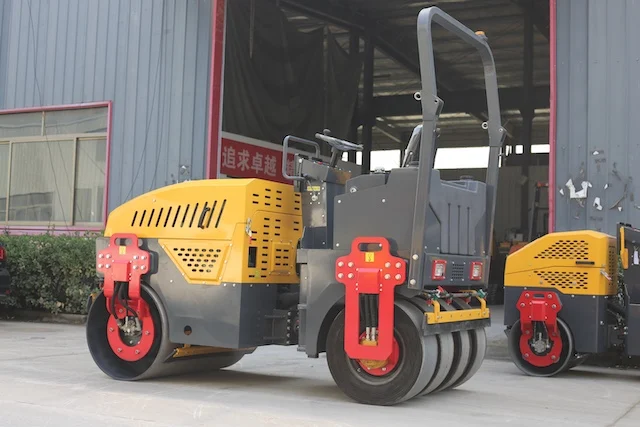 أسطوانة طريق H1200 ذات مدمجة قوية، محرك هيدروليكي مطاطي أمامي وخلفي لبناء الطرق