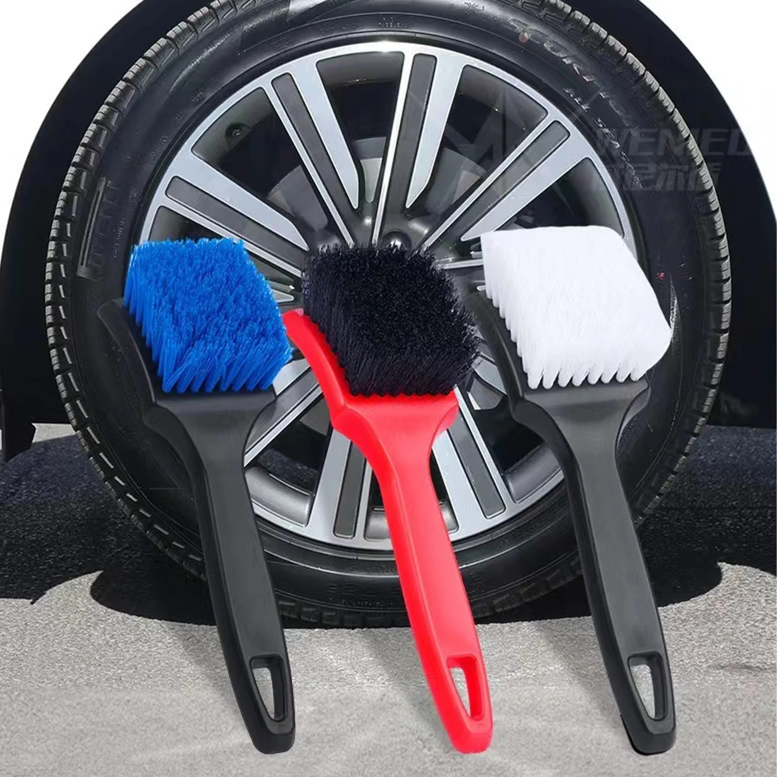 Tire Brush Hard Bristle Brush Car Beauty Brush Cleaning Brush Multi-functional Wheel Rim Foot Pad Fabric Cleaning Brush