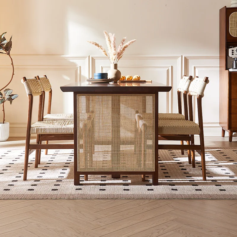 

M Nordic Solid Wood Dining Table Household Living Room Rectangular Dining Table Simple Modern Japanese Bed And Breakfast Oak Din