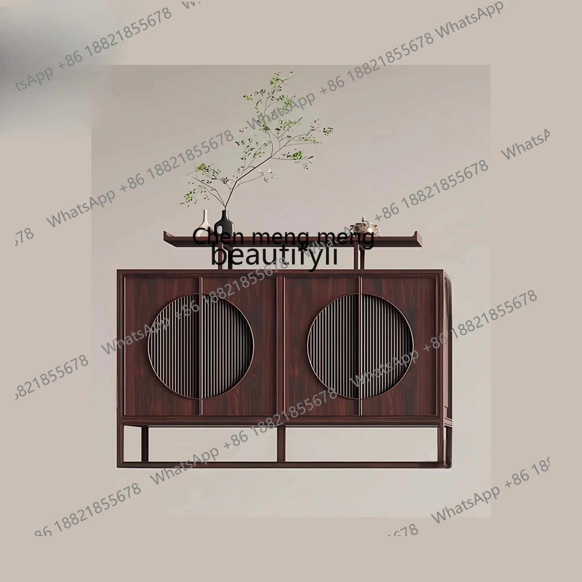 

New Chinese-style entrance table, living room, table entrance table, ash wood solid wood entrance cabinet