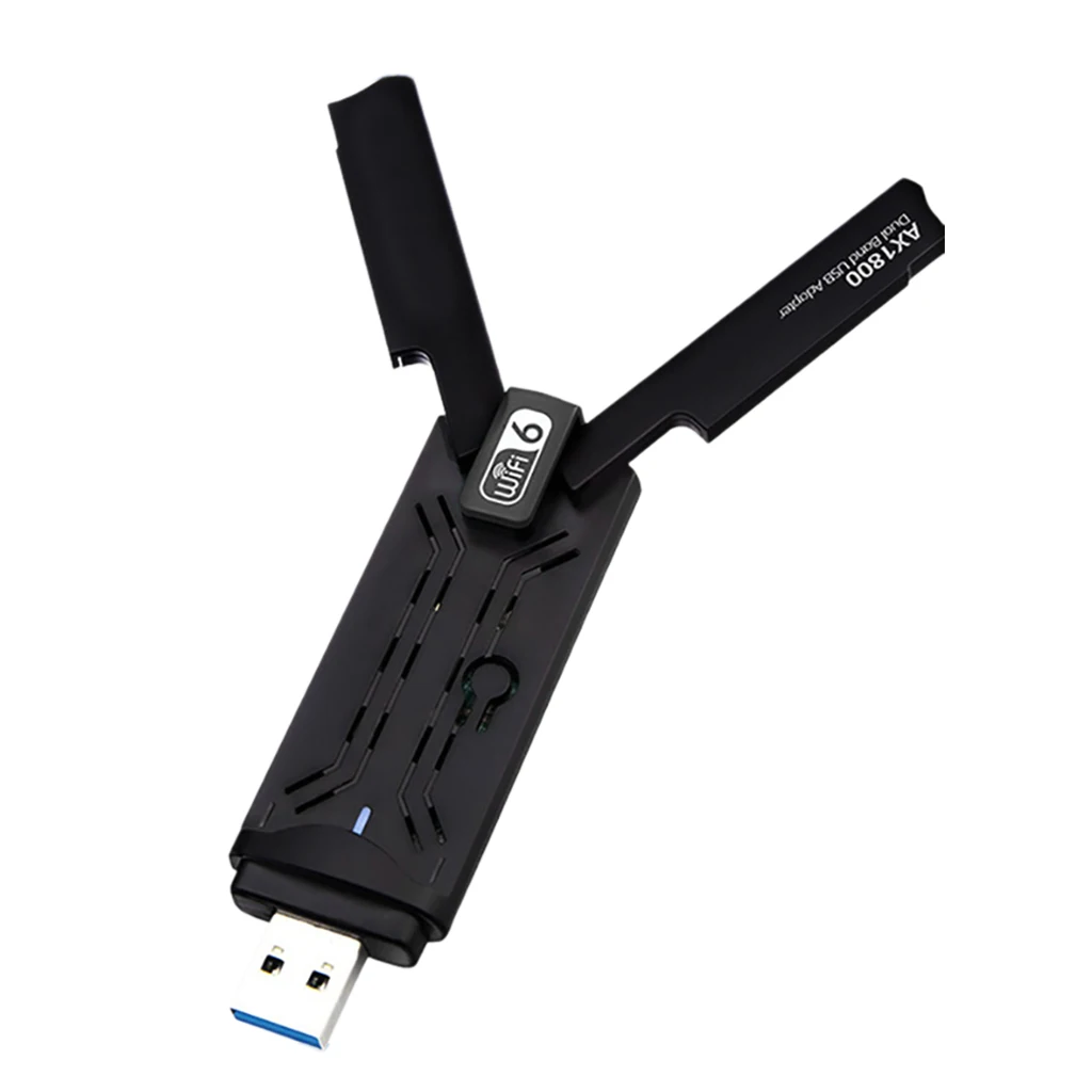 

AX1800 2,4G/5G Двухдиапазонная USB 3,0 гигабитная беспроводная сетевая карта WI-FI6 1800 Мбит/с для настольного ПК приемник USB WiFi передатчик