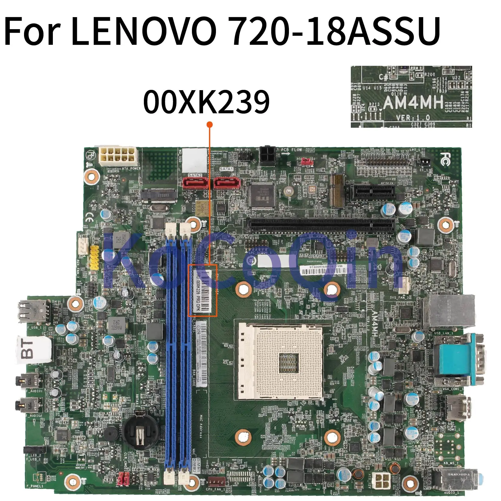 

Для Lenovo ThinkCentre 510A-15ABR 720-18asu M5300k M5200k настольная материнская плата 00XK239 AM4MH DDR3 материнская плата протестирована