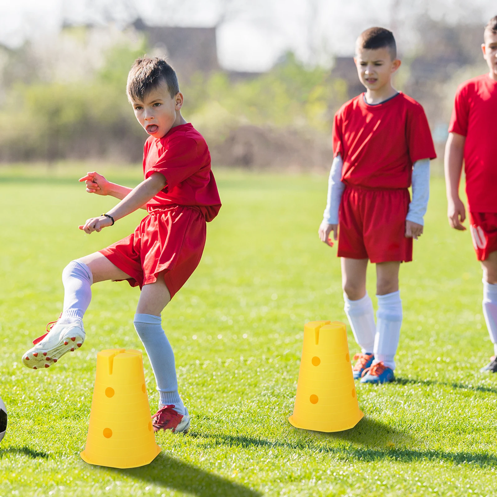 

2 pcs Basketball Obstacle Buckets Football Training Mini Hurdles For Sensory Coordination Stackable Plastic Marker Cones