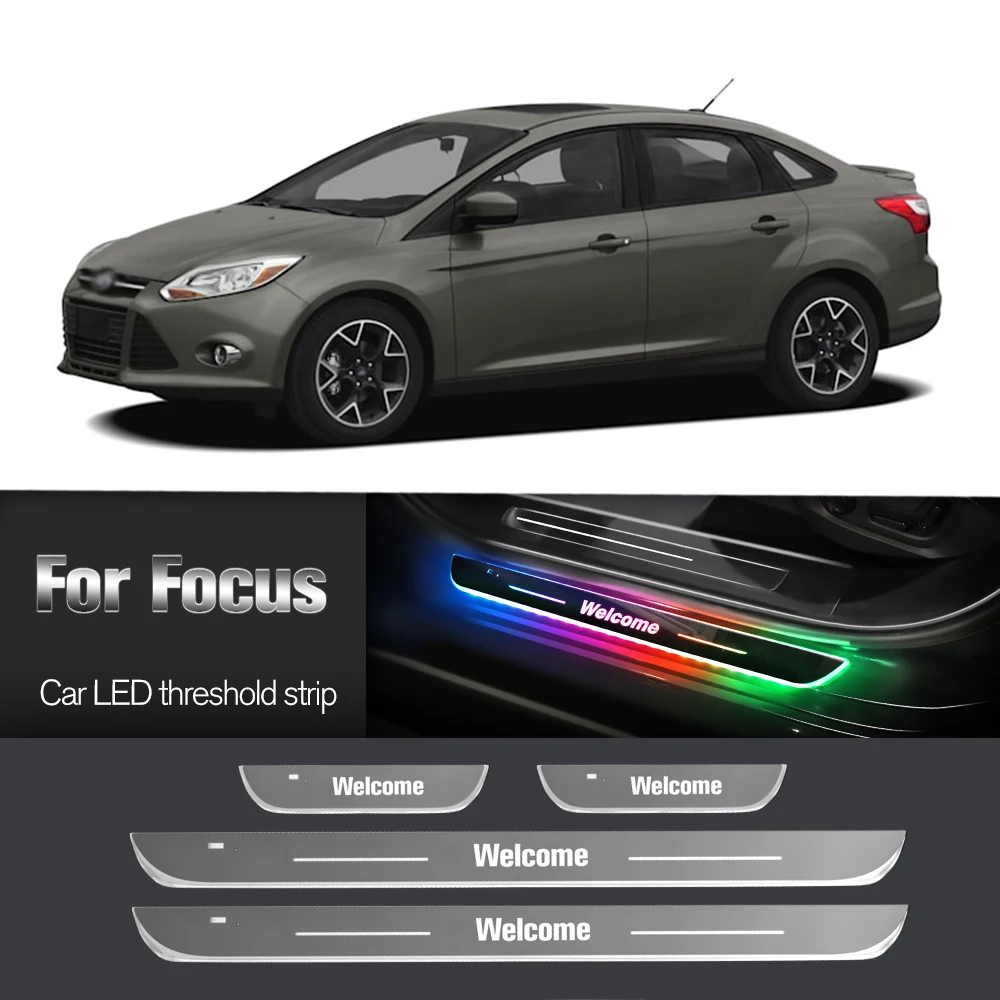 

Car Door Sill Light For Ford Focus 1 2 3 4 1998-2023 2008 2012 2013 Customized Logo LED Welcome Threshold Pedal Lamp Accessories