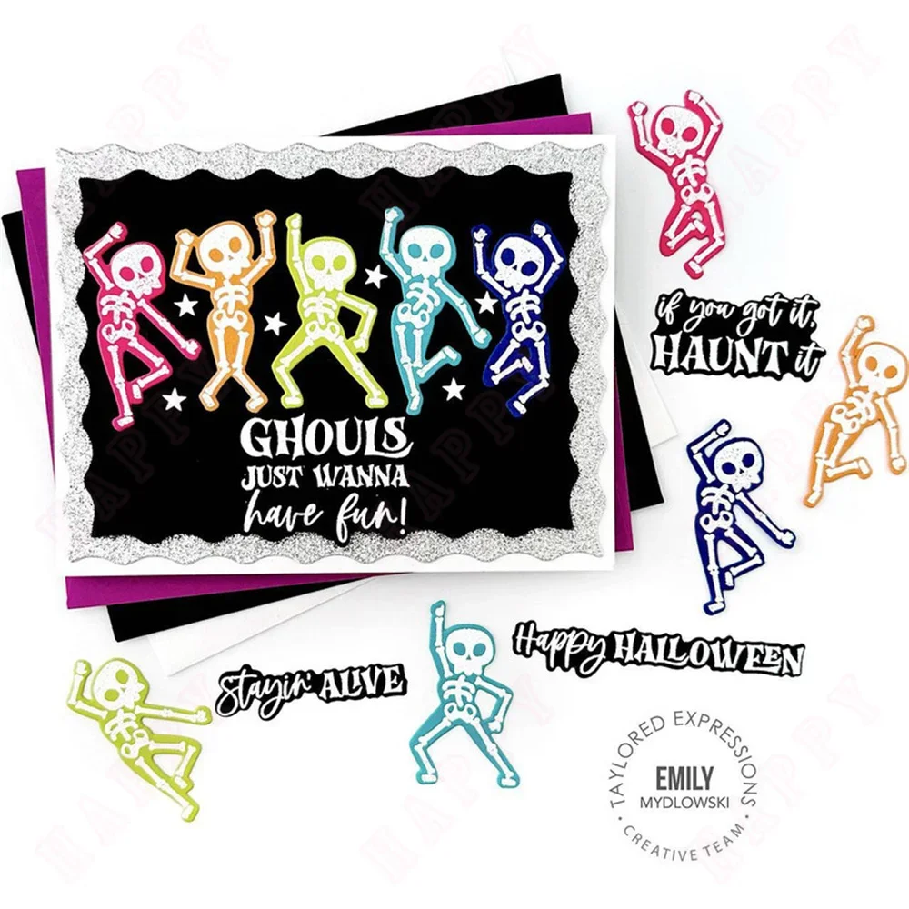 Halloween Scene Split Stamps Stencils Stitched Alpha Cut Dies DIY 2024 New Scrapbooking Cards Making Photo Album Embellish Molds