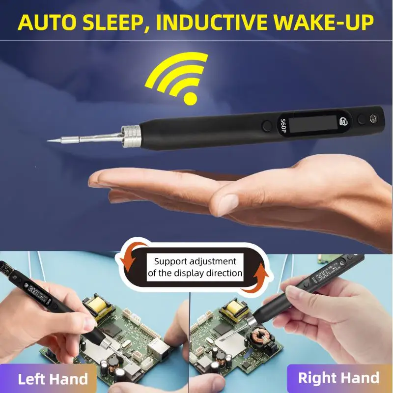Sequre S60p Soldering Iron Set Compatible With C210 Soldering Iron Tip 60w Anti-static Precision Electronic Repair Tool Pen