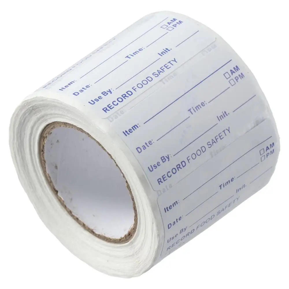 1 Roll 500 Stickers Reusable Removable Label Food Labels Self-Adhesive Freezer Stickers Paper stickers Reusable Containers