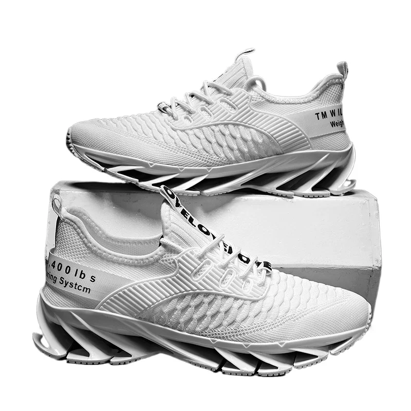 

Large Size Blade Running Shoes for Men Antiskid Damping Cool Outsole Walking Trekking Leisure Summer Running Zapatills Sneakers