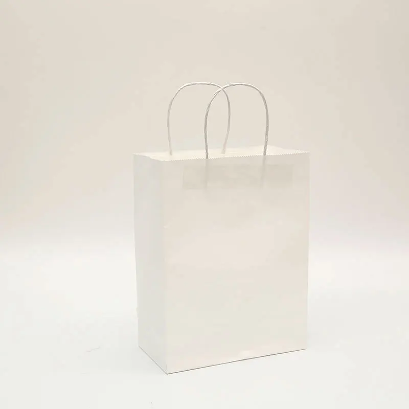 10PCS Colorful Kraft Paper Bags with Handles Candy Gift Bags Takeaway Packaging Gift Bags for Shopping Parties Holidays