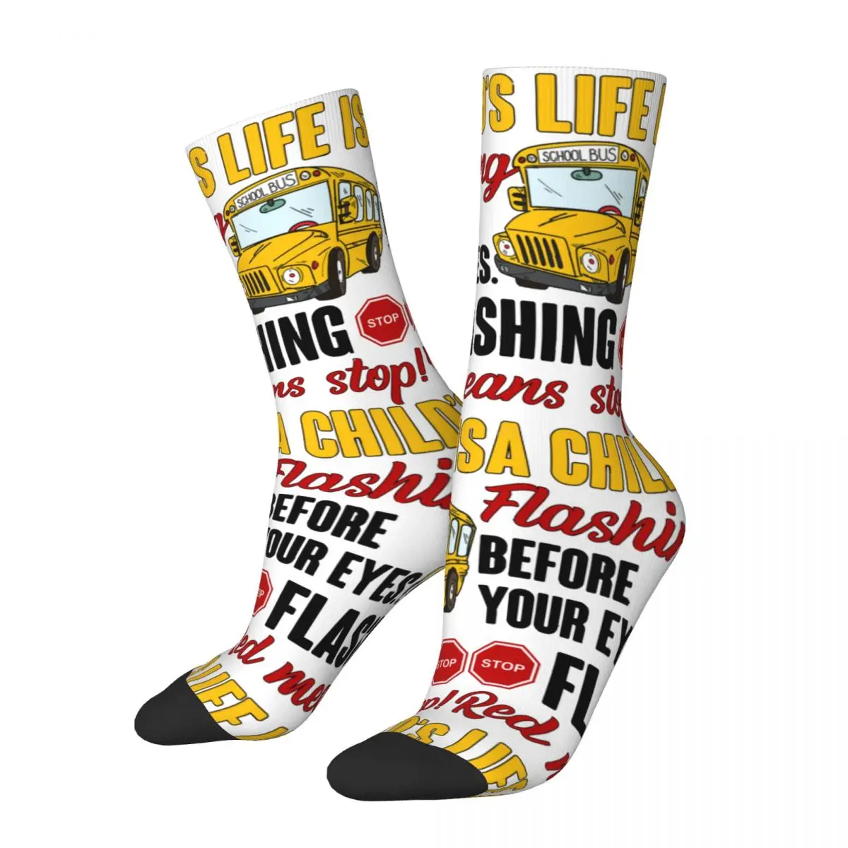 Female School Bus Driver Socks Super Soft Fashion Socks Novelty Accessories Middle TubeSocks Little Small Gifts