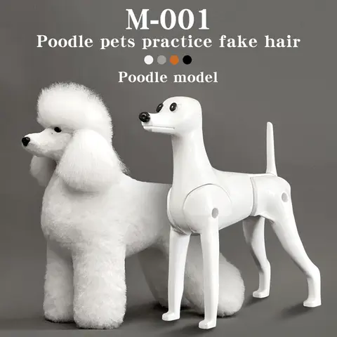 Poodle Dog Pet Professional Beauty Simulation Wig Model Practice Special Skeleton Environmentally Friendly PE Material