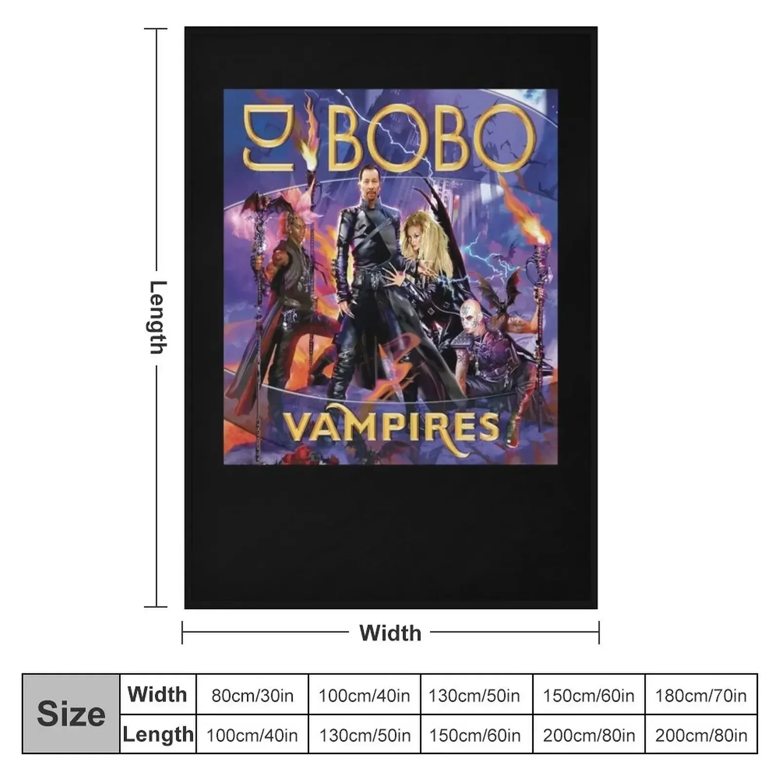 DJ BoBo Vampires Album Cover Throw Blanket Flannel Fabric Extra Large Throw Blankets