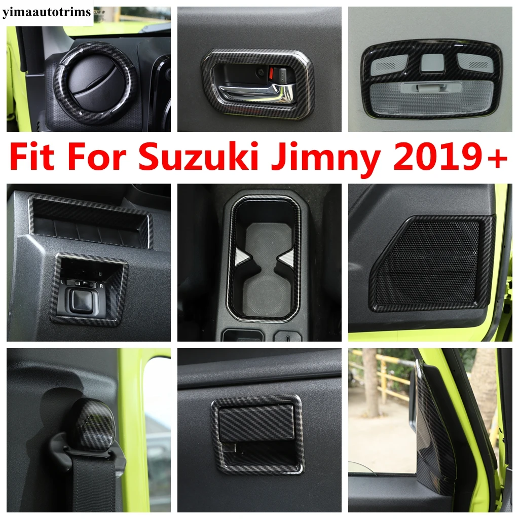 

Pillar A Frame / Steering Wheel / Speaker / Head Light / Water Cup Cover Trim For Suzuki Jimny 2019 - 2023 Interior Accessories