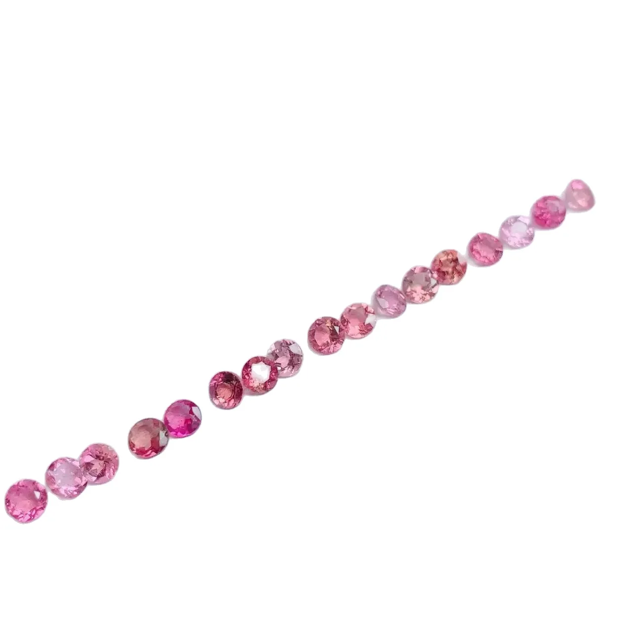 Factory Wholesale 100% Real Natural Round Pink Tourmaline Gemstone Loose Gems Diy Material for Jewelry