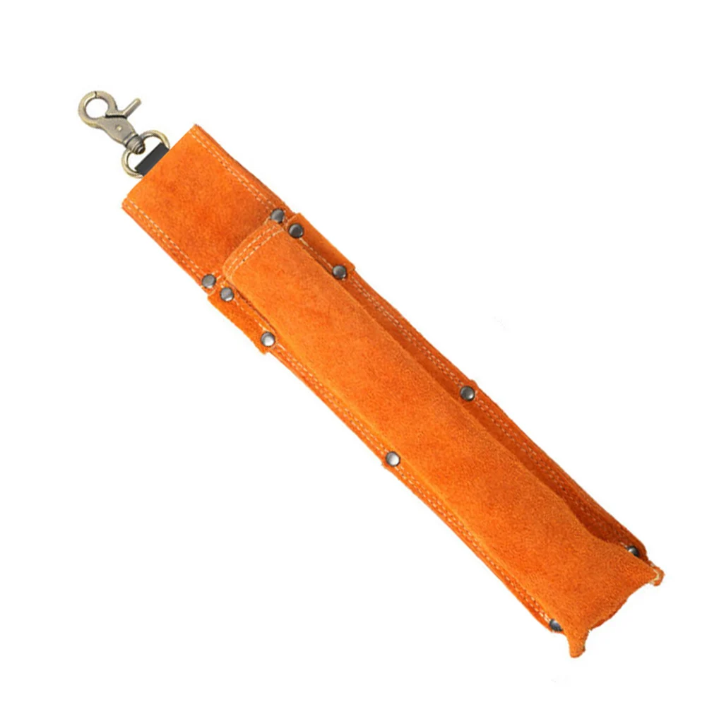 Welding Rod Storage Bag High Temperature Resistant Cowhide Leather Electrode Holder For Welder Tool Organization Accessories
