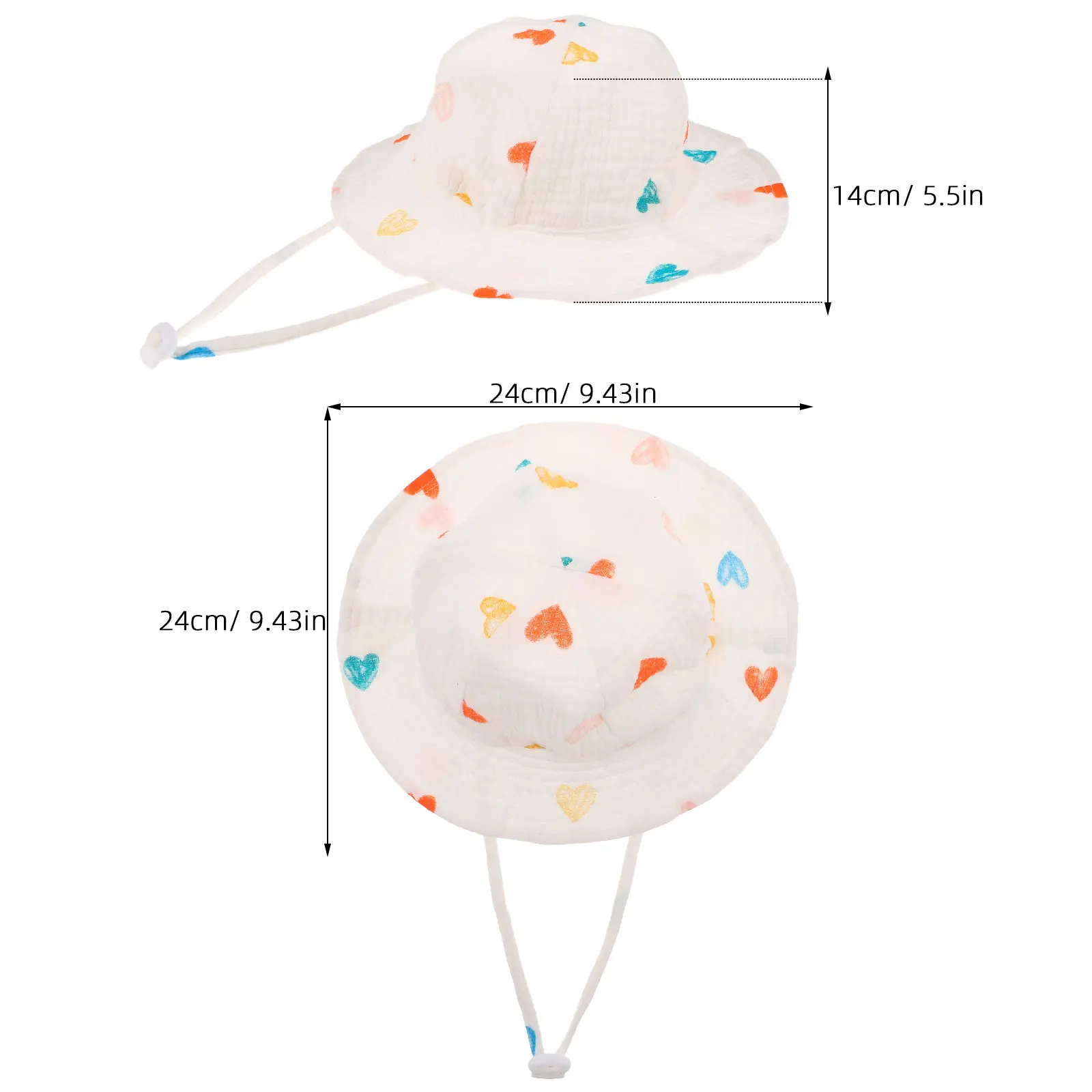 Baby Sun Hat Soft Cotton Breathable Bucket Cap for Newborn Toddler Boys Outdoor Beach Travel view 4