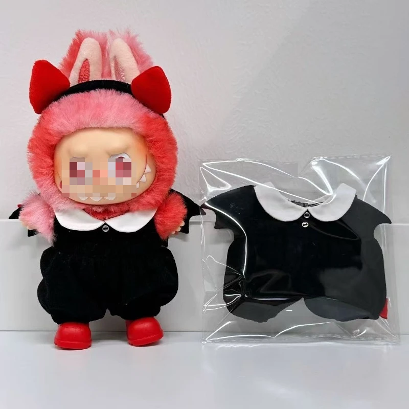 

Halloween Demon Series 17cm For Labubu Mini Doll Clothes Outfit For Dimoo Cartoon Dolls Clothes Accessories For Ropa V1V2V3