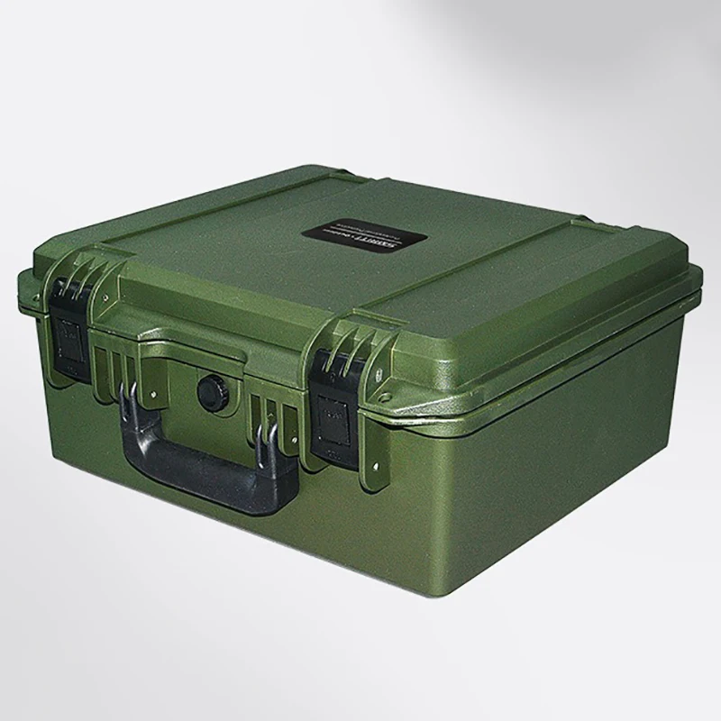 Boîte d'équipement de importateur en plastique Pro Verde, valise de quincaillerie pour outils de travail, boîte militaire américaine portable, étui rigide, valise antichoc