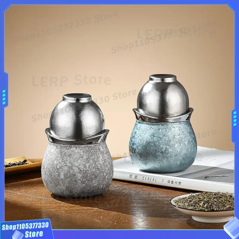 Portable Gourd Teapot Set with Tea Separation Function High End Light Luxury Gift for Men and Women Modern Tea Making Kit