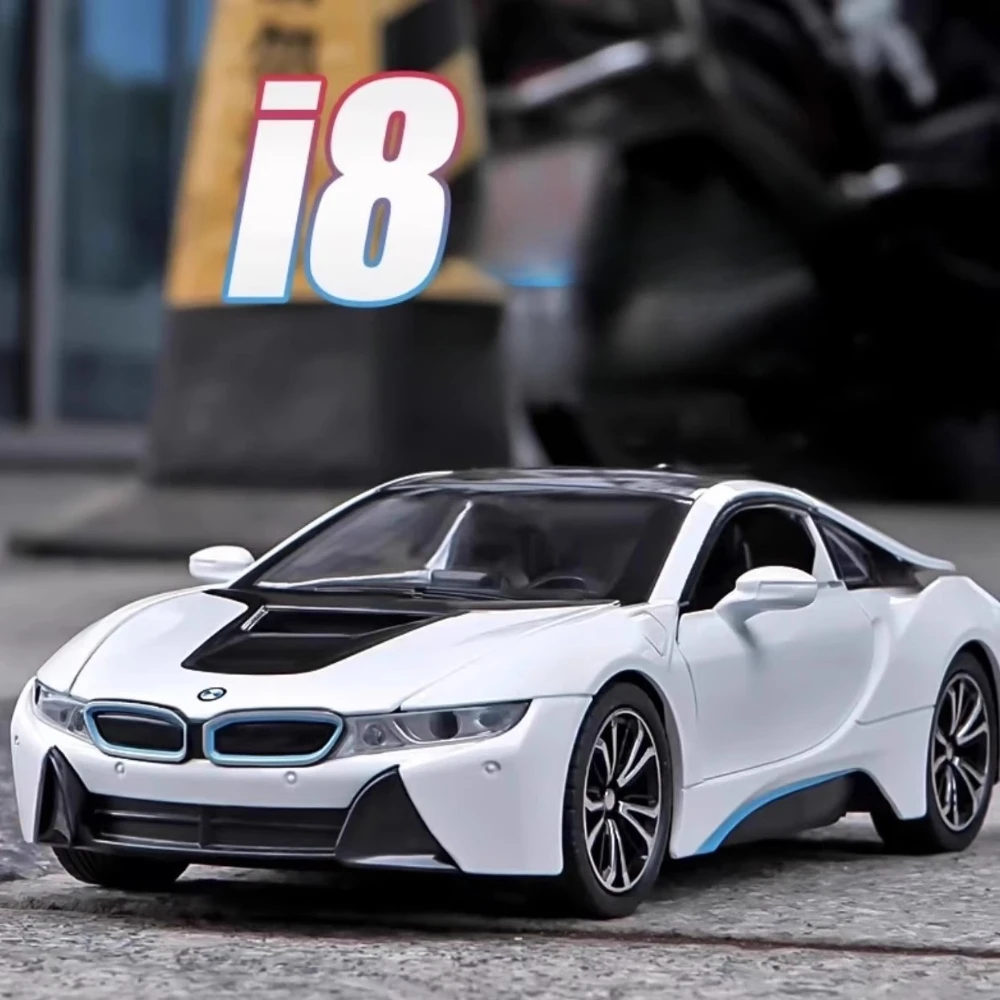 

1:22 Scale I8 SL63 Sports Car Model Toy Alloy Diecast Music Light Simulation Sound & Light Toys Cars Children's Birthday Gifts