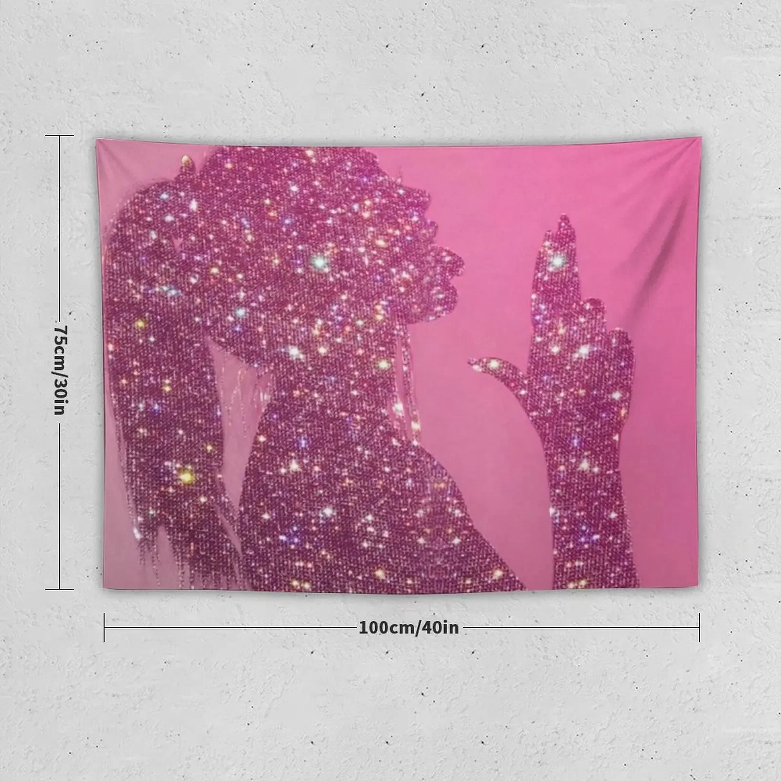 Pink Shadow Glitter Girl Tapestry Home Decor Aesthetic Decoration Room On The Wall Tapestry