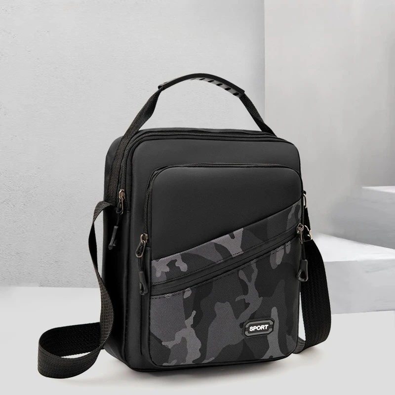 New Men's Bag Simple Camouflage Sports Outdoor Single Shoulder Crossbody Bag Trendy Men's Large Capacity Single Shoulder Bag