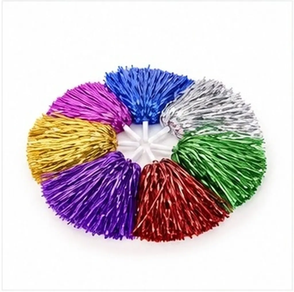 14Pcs Hand Shake Pom Poms Plastic Supplies Mixed Color Sports Game Cheer Accessories Cheerleading Props for Events