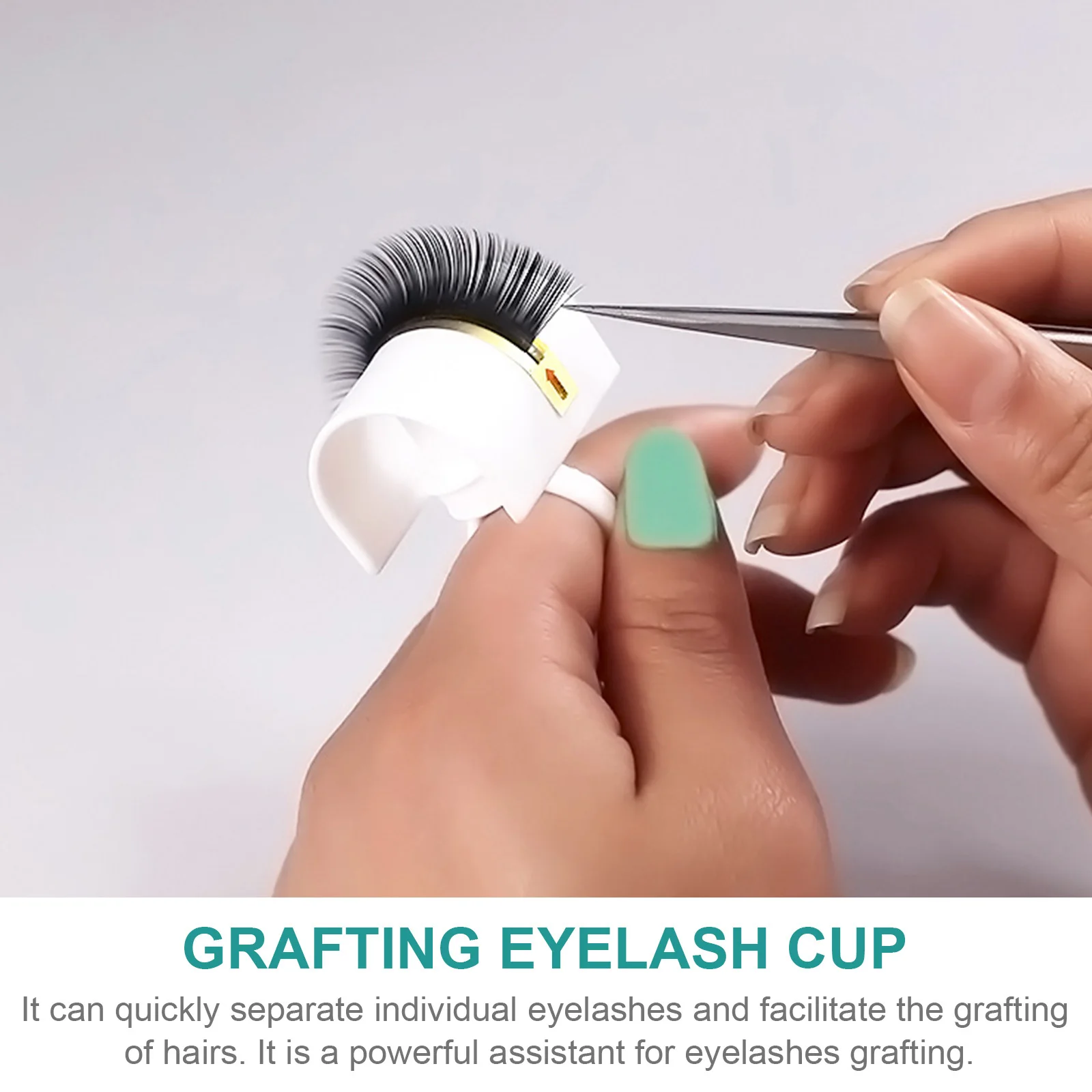 

10Pcs Eyelash Finger Rest Plastic Eyelash Holder Easy Access Volume Fake Eyelashes Grafting Tool for Professionals