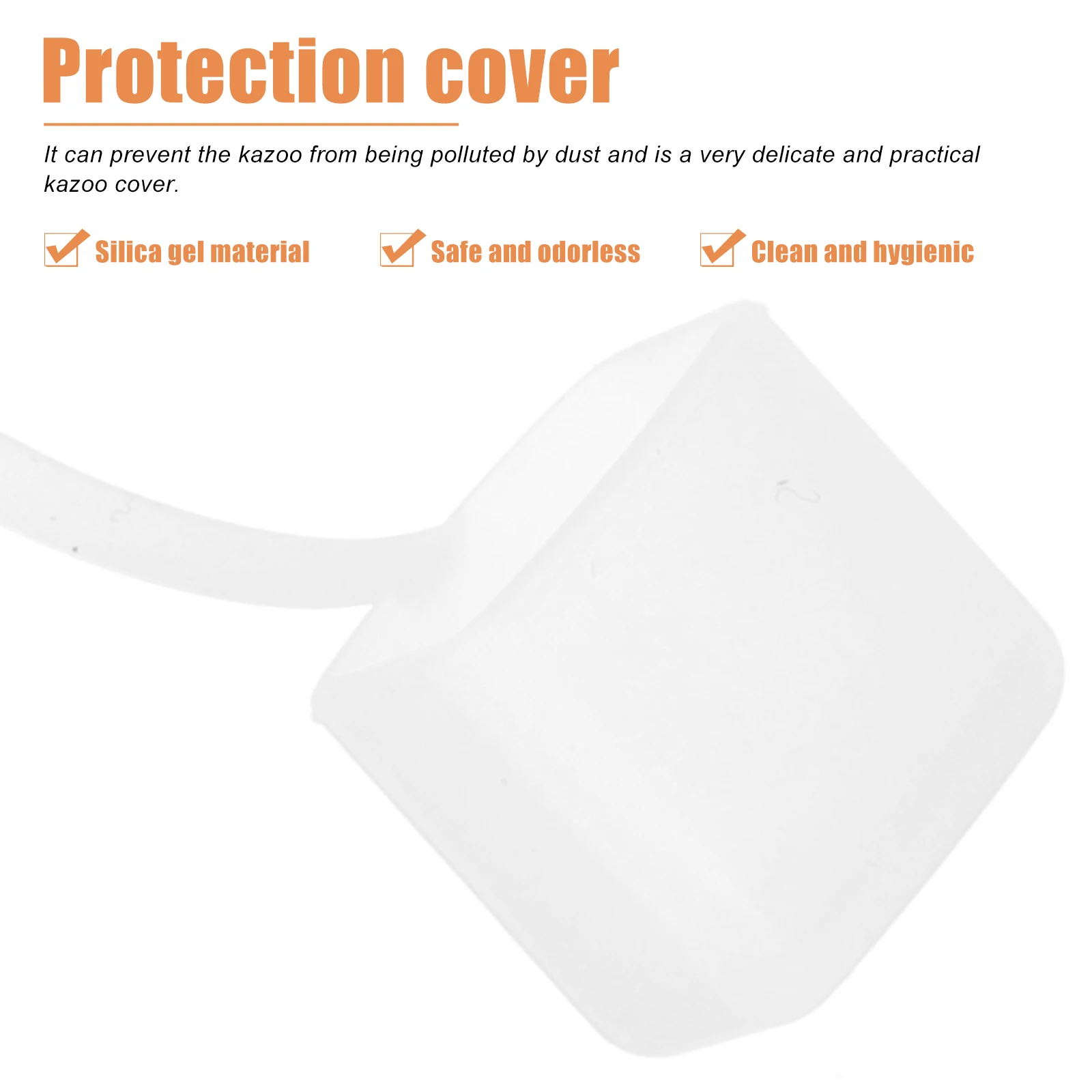 

6pcs Kazoo Covers Silicone Dustproof Protective Cover For Kazoo Household Instrument Decoration Reusable Waterproof Case