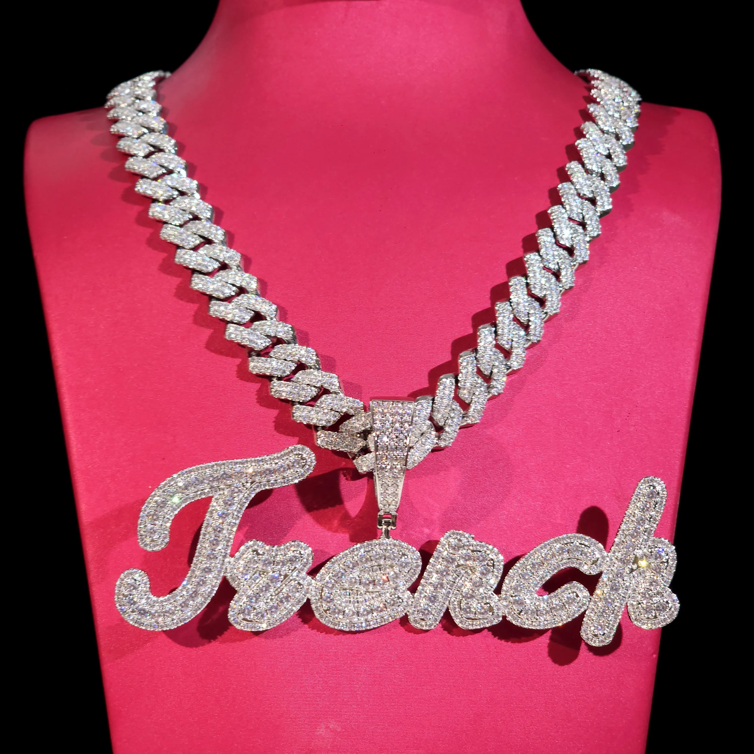 

Customized Cursive Letter Pendant For Women Personalized Necklace Charm Capital and Lowercase Letter Chain Her His Gifts