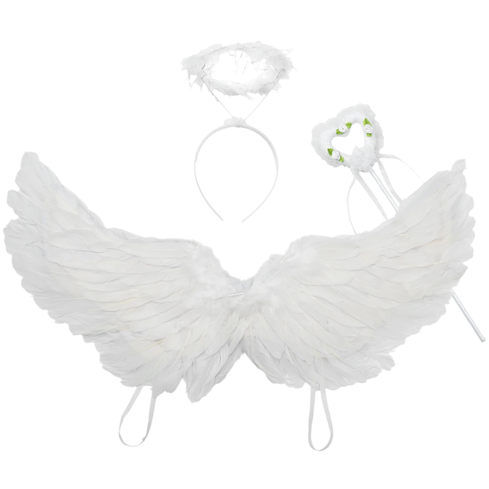 Engel Veren Vleugels Accessoires Set Vakantie Party Decor Props Scène Layout Party Kerst Decor Vrouwen Meisjes Catwalk Prestaties