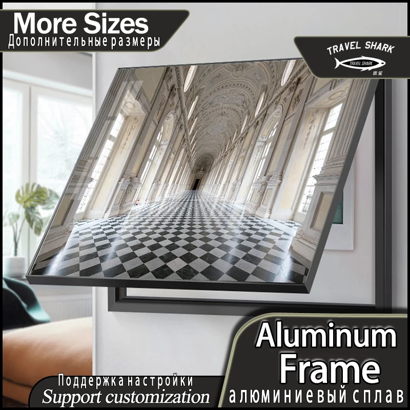 

Meter Box Decorative Painting Landscape Abstract Canvas Pictures Posters Wall Art Home Living Room Decor Mural With Black Frame