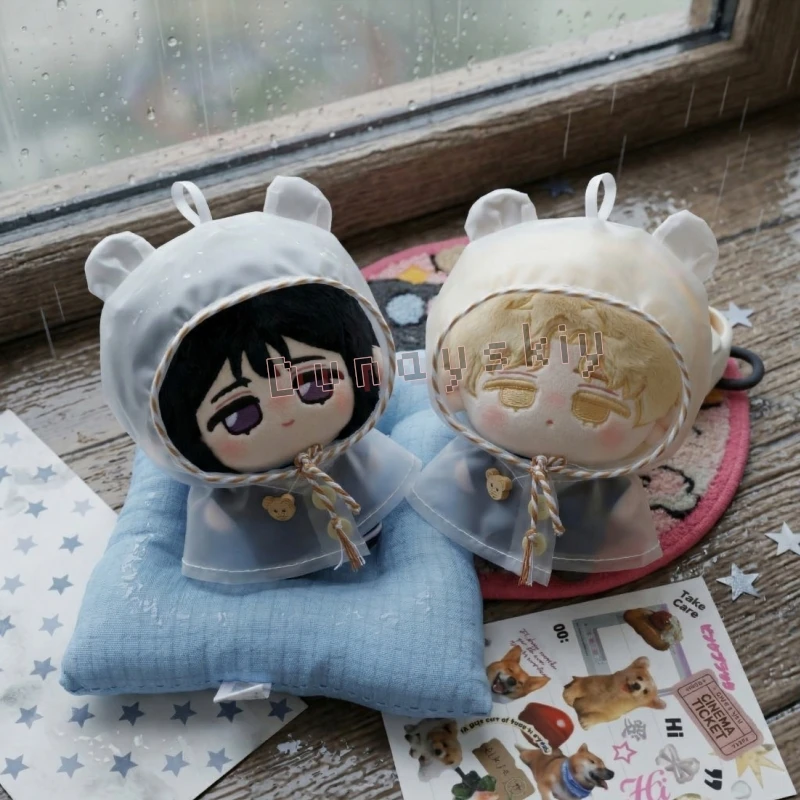 

Anime Alien Stage Sua Luka Bear Ear Translucent Raincoat Chibi Plush Sea Creature Stuffed Animal Bag Accessory 10cm Mini Cosplay