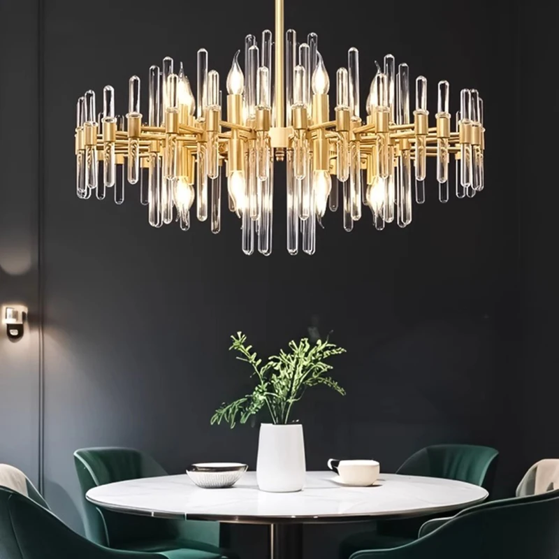 home decorationPendant lights, luxury crystal living room chandelier, dining room Pendant lamp, ceiling light, indoor lighting
