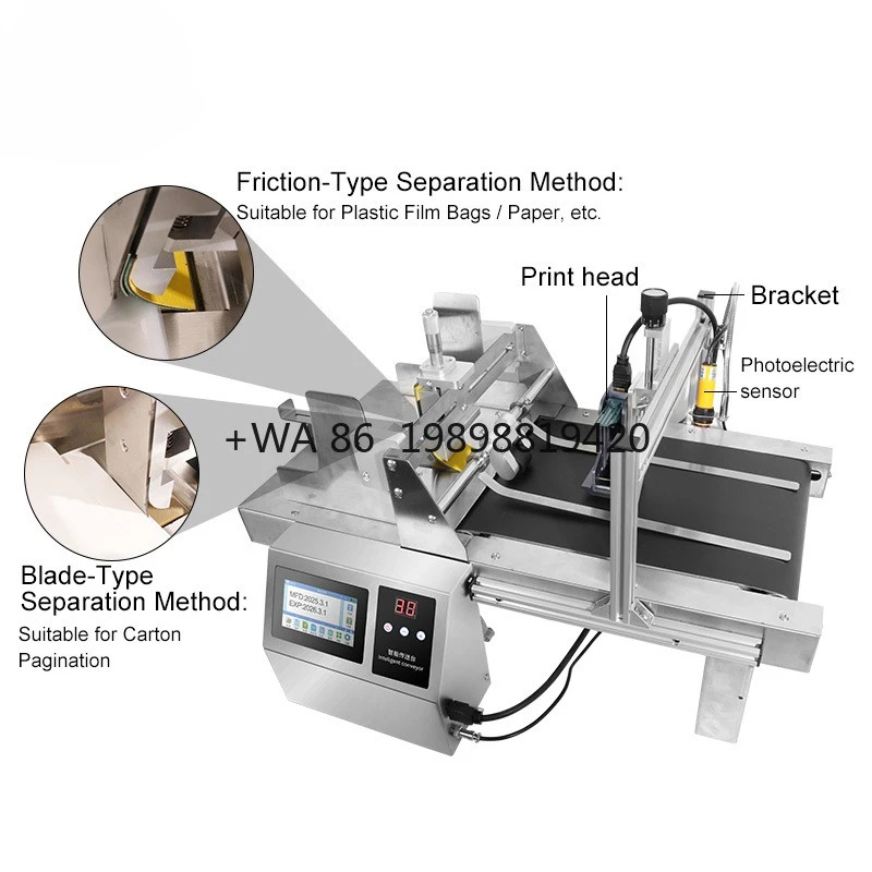 

Carton Box Coding Small Desktop Type Easy Operate Automatic Paging Machine Inkjet Printer New 1 Year Warranty for Bag