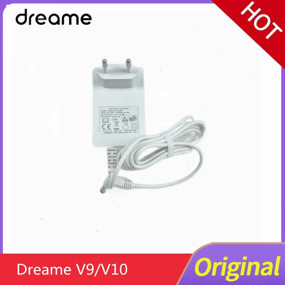 Original dreame V9 / v9b  v9p  V10 XR V10pro handheld wireless vacuum cleaner spare parts European standard adapter charger