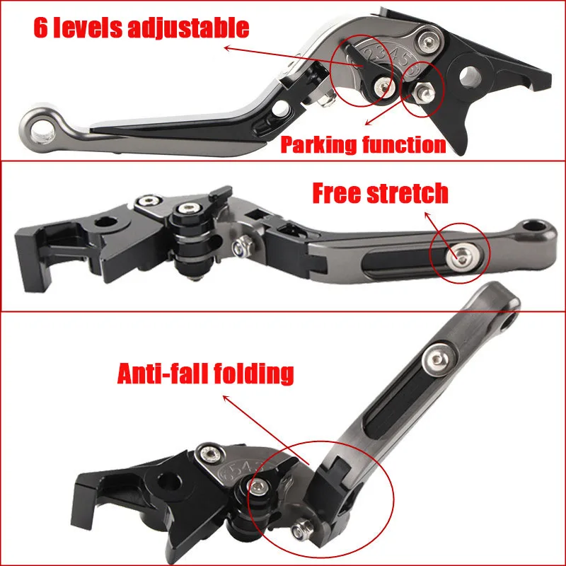 Motorcycle Accessories For KAWASAKI NINJA ZX-10R ZX10R ZX 10R 2004 2005 CNC Adjustable Brake Handle Clutch Levers handle bar