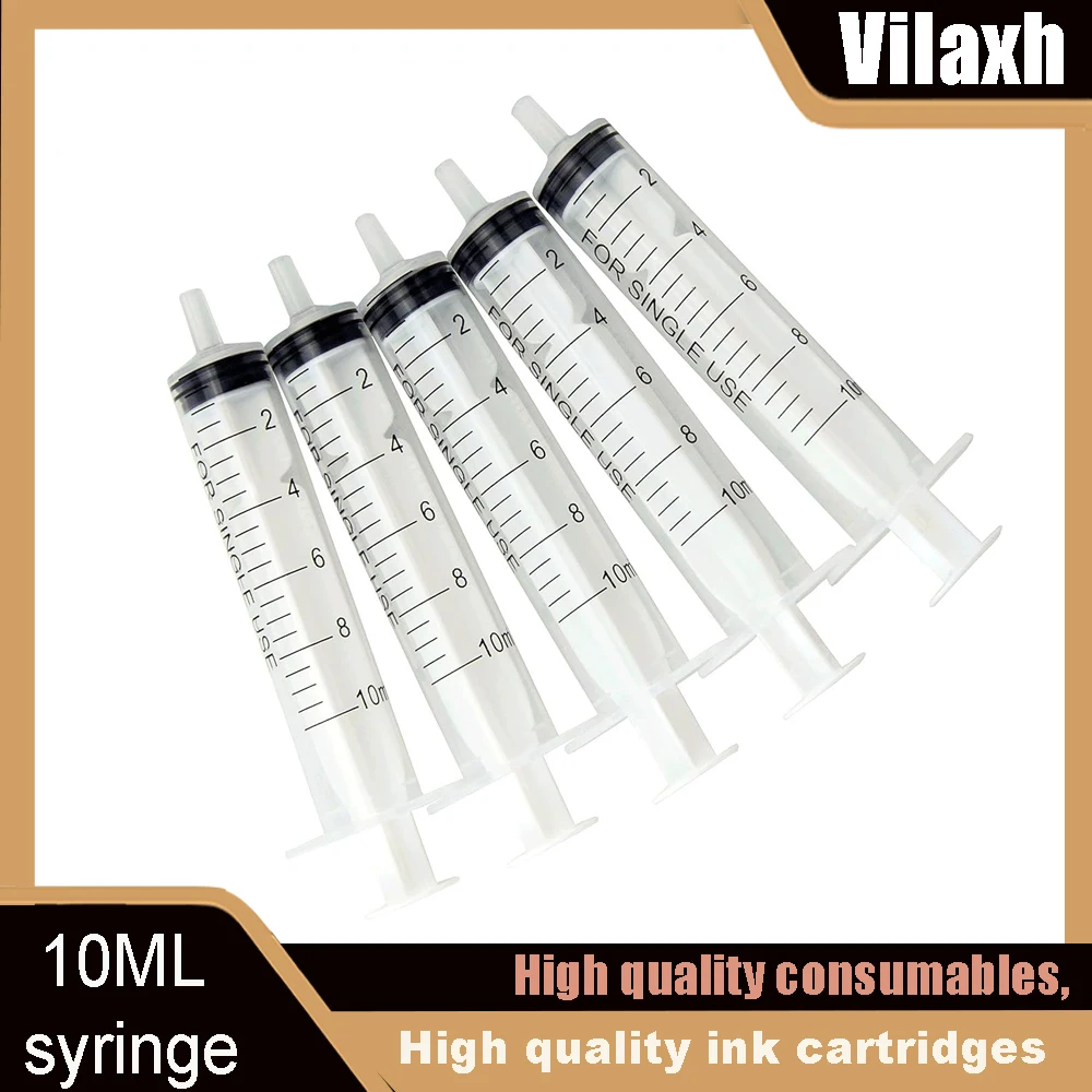 

5 шт., 10 мл, сменный инструмент, шприц с иглой для Epson HP, Canon, Brother, Ricoh, FuJi, картридж с чернилами для принтера и Ciss