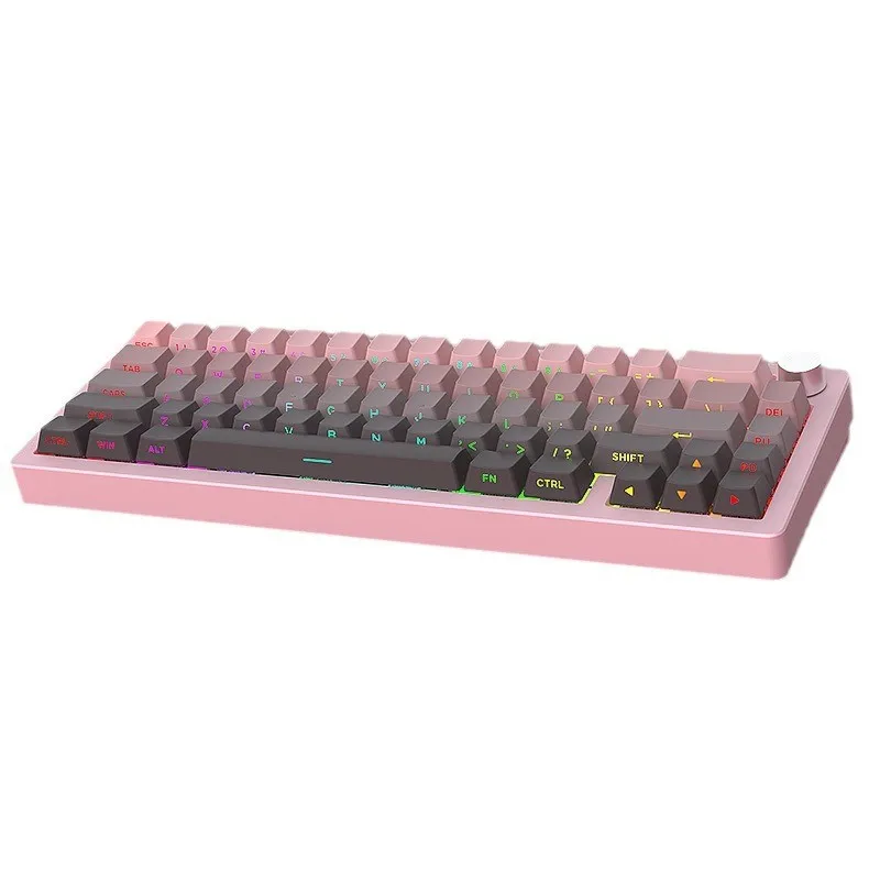 Spot Wholesale HJSDZHIAL65 the Third Mock Examination Mechanical Keyboard Kit Aluminum Lump RGB Wireless CNC Gradient