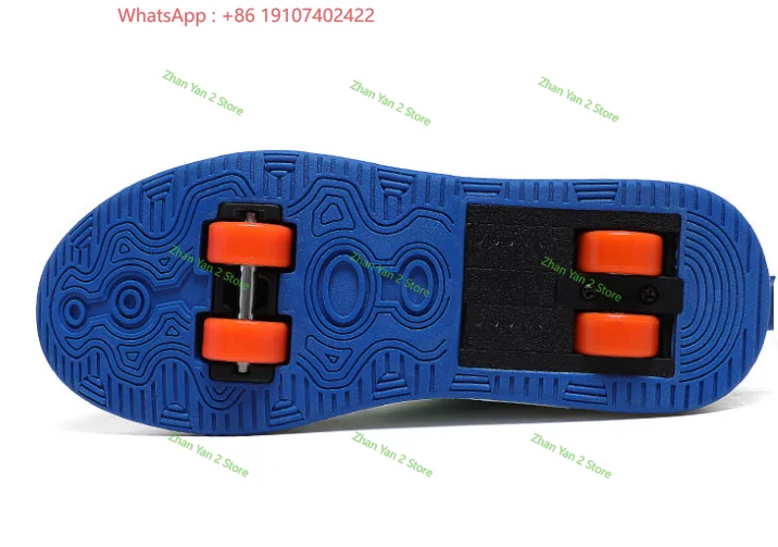 1pcs 2 in 1 Automatic Walking Shoes with Removable Pulley Roller Skates Deformation Sneakers for Kids and Adults
